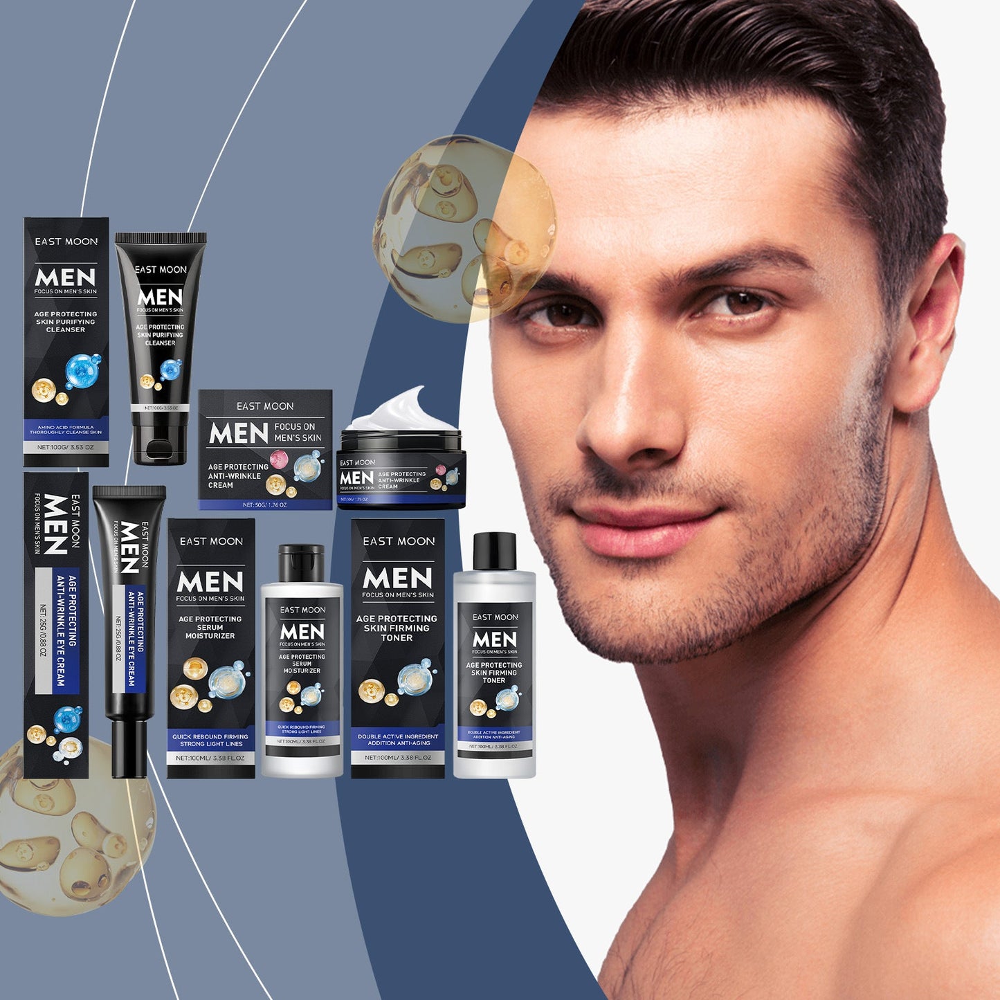 Men's Face Care Set Hydrating Toner & Firming Cream