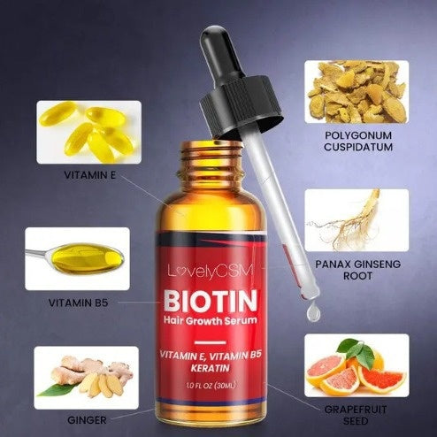 Hair Growth Tonic with Ginger Extract for Thinning Hair Biotin
