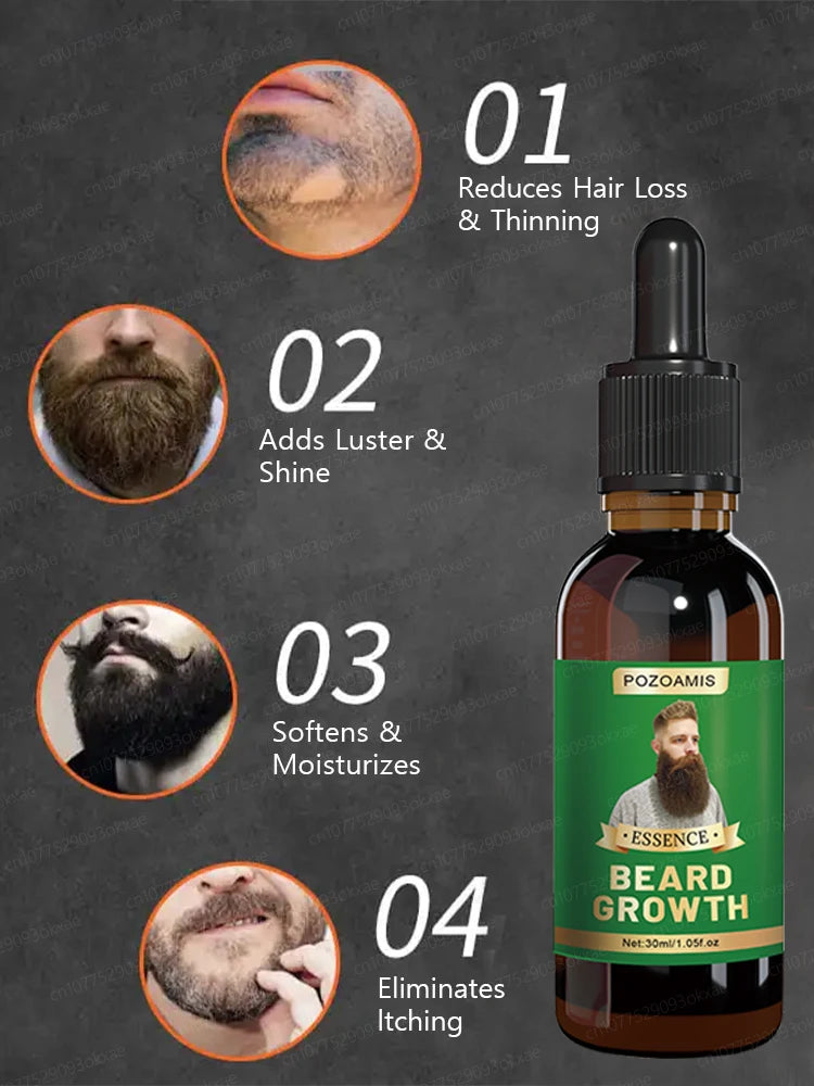 Beard growth essence. It helps your beard grow quickly, and is a must-have for mature men. It makes you look more manly and is e