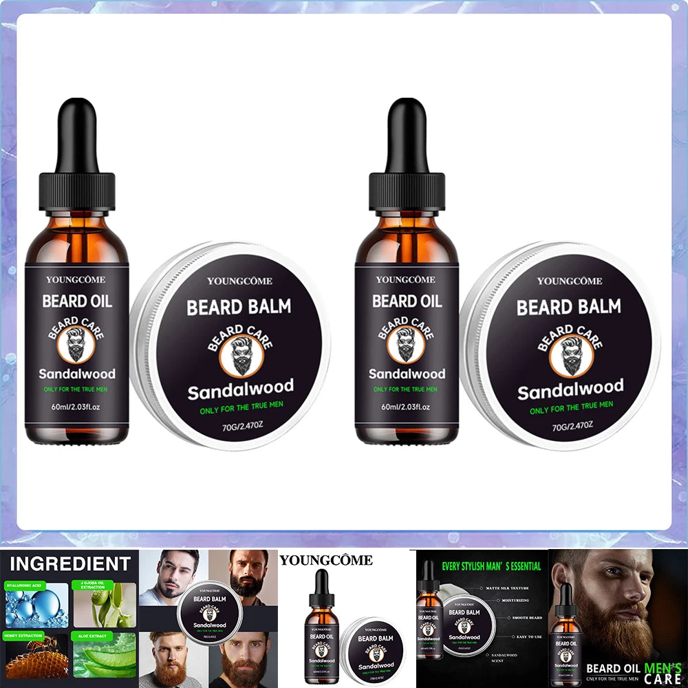 Growth Beard Care Oil Beard Cream Thicker More Full Thicken Hair For Men Grooming Treatment Clean Repair Moisturizing Travel Fac