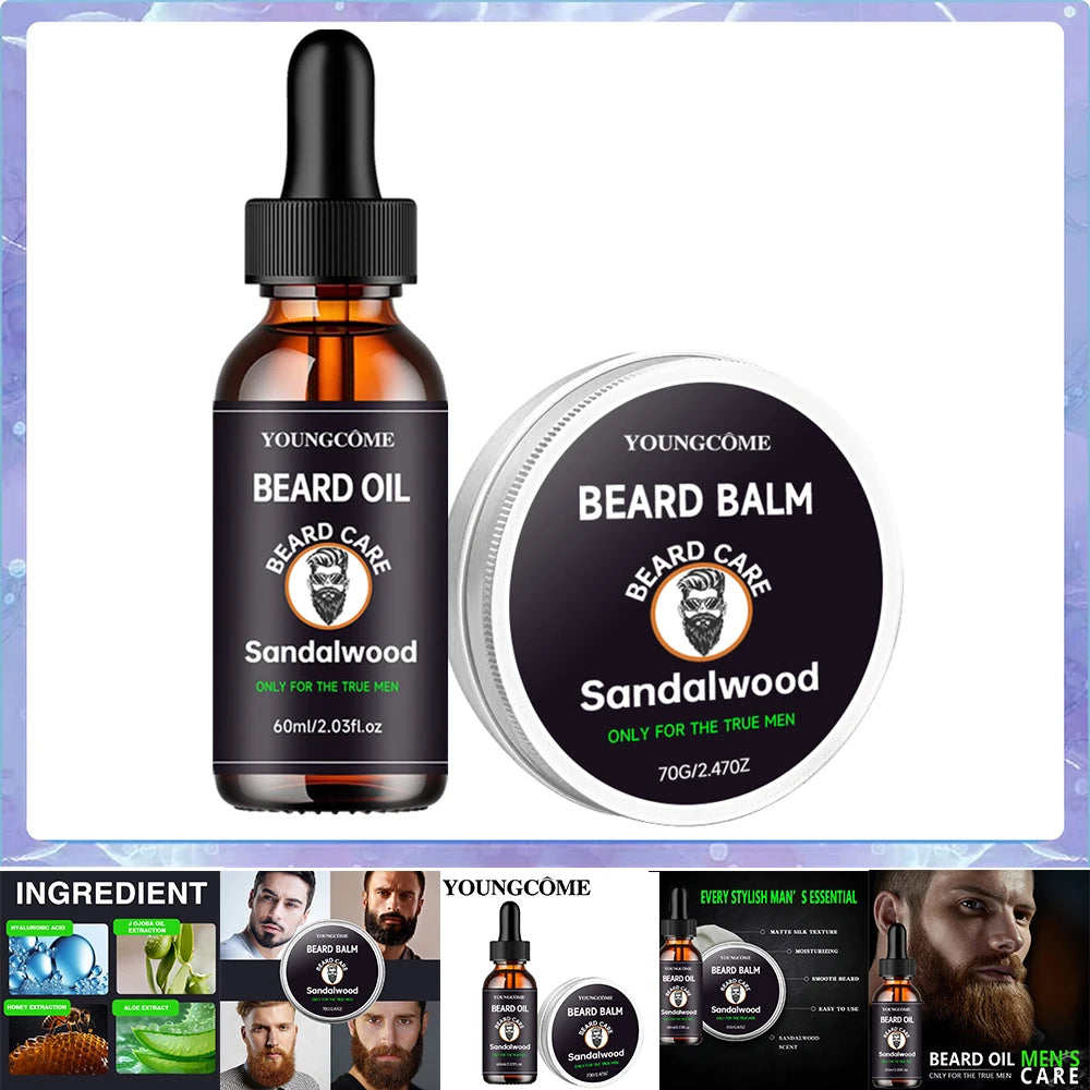 Growth Beard Care Oil Beard Cream Thicker More Full Thicken Hair For Men Grooming Treatment Clean Repair Moisturizing Travel Fac