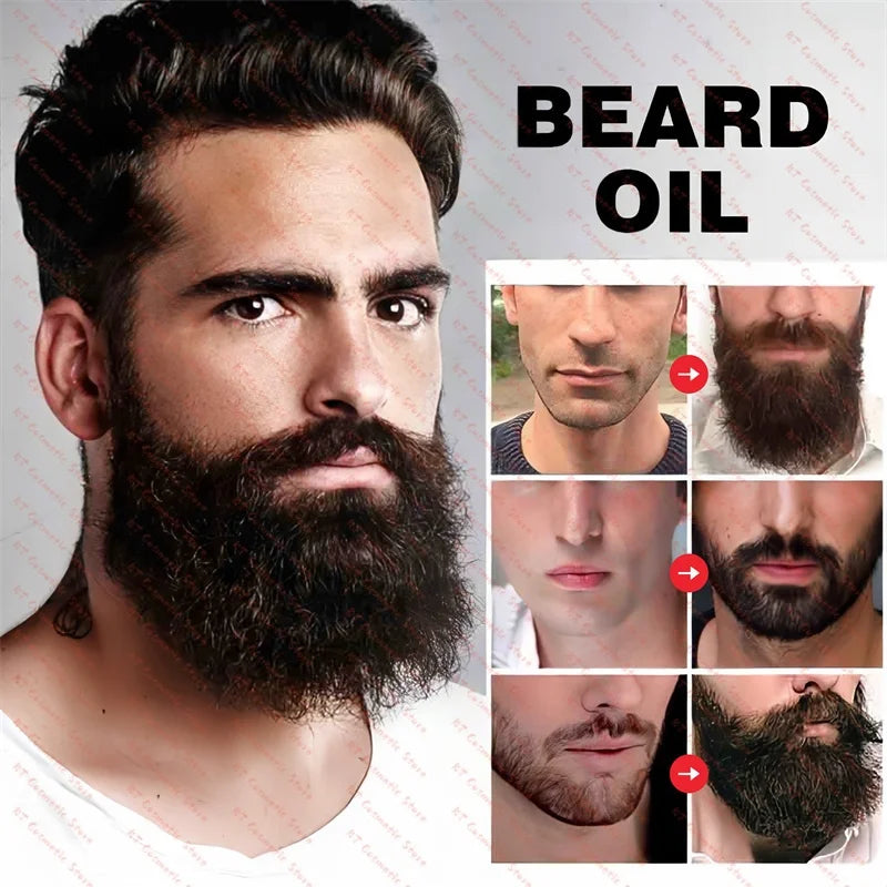 Natural Beard Care Essential Oils Beard Growth Oil For Men Thicker Fuller Longer Smooth Shiny Beards Products Beauty Health 30ml