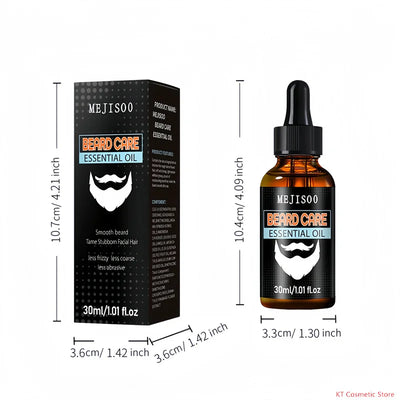 Natural Beard Care Essential Oils Beard Growth Oil For Men Thicker Fuller Longer Smooth Shiny Beards Products Beauty Health 30ml