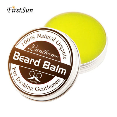 Natural Beard Balm Wax Beard Growth Oil for Men Moisturizing Smoothing Beard Styling Professional Care Cream Skin Care